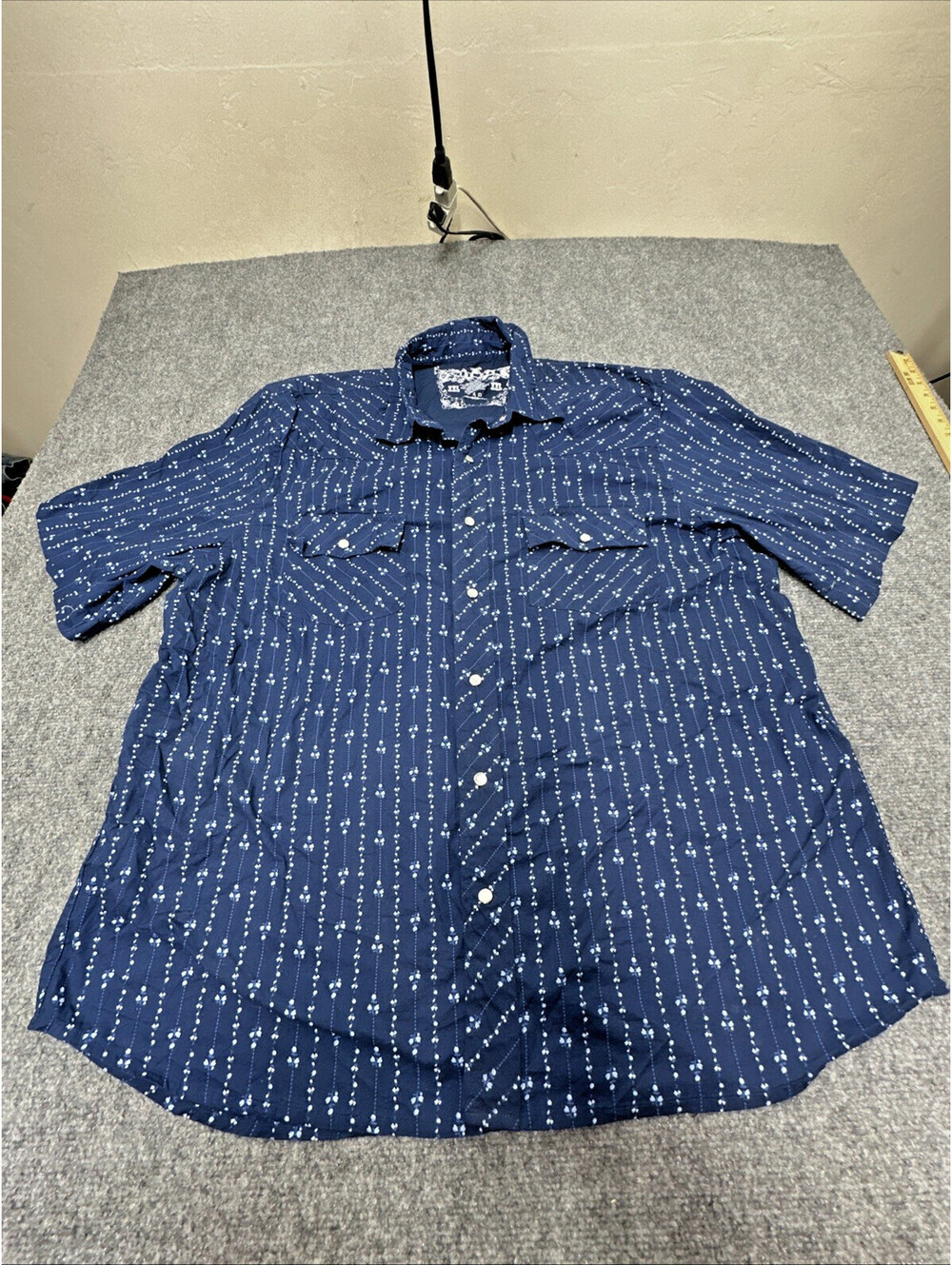 vintage sideout shirt Pearl Snap Flower Print XXL